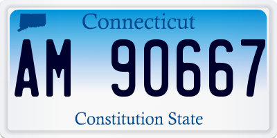 CT license plate AM90667