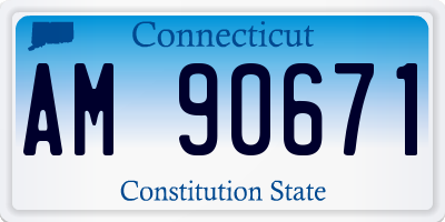CT license plate AM90671
