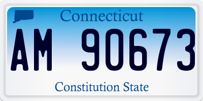 CT license plate AM90673
