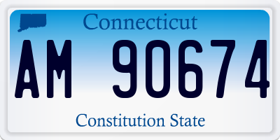 CT license plate AM90674