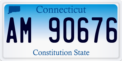 CT license plate AM90676