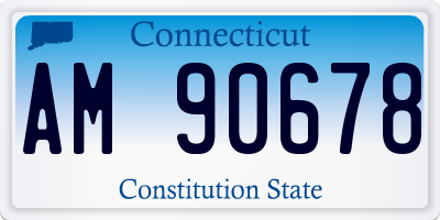 CT license plate AM90678