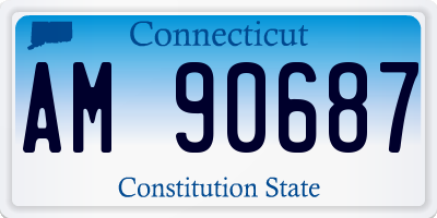 CT license plate AM90687