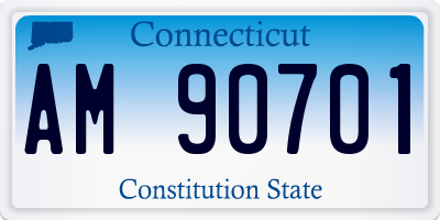 CT license plate AM90701