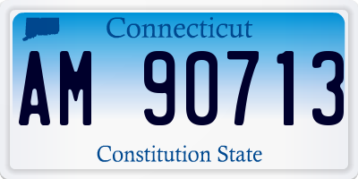 CT license plate AM90713
