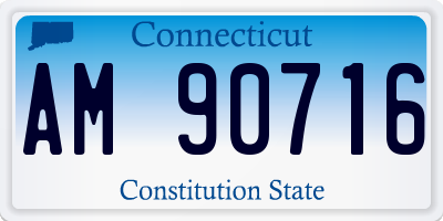 CT license plate AM90716