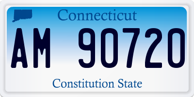 CT license plate AM90720