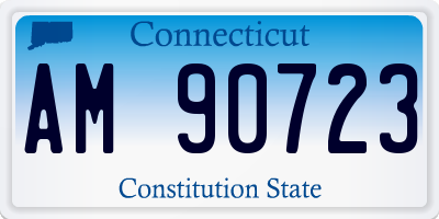 CT license plate AM90723