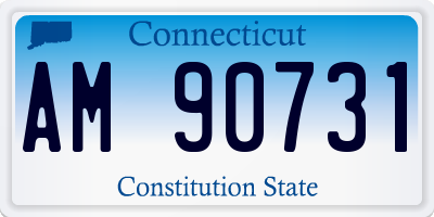 CT license plate AM90731