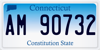 CT license plate AM90732