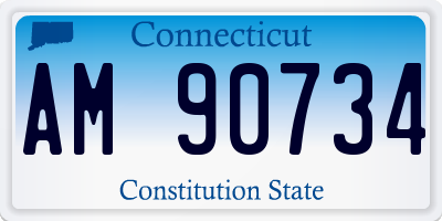 CT license plate AM90734