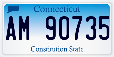 CT license plate AM90735