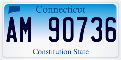 CT license plate AM90736