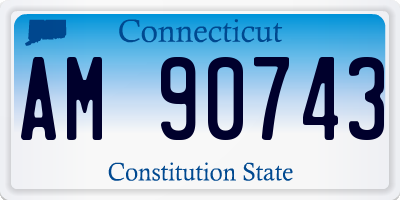CT license plate AM90743