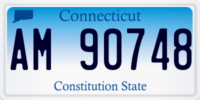 CT license plate AM90748