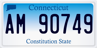 CT license plate AM90749