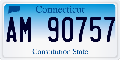 CT license plate AM90757