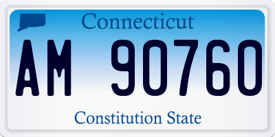 CT license plate AM90760