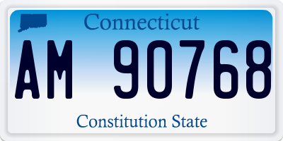 CT license plate AM90768