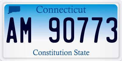 CT license plate AM90773