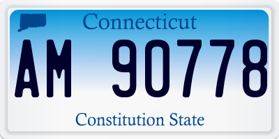 CT license plate AM90778