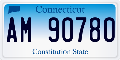 CT license plate AM90780