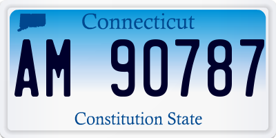 CT license plate AM90787