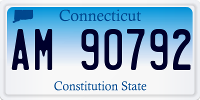 CT license plate AM90792