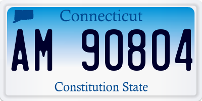 CT license plate AM90804