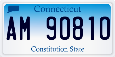CT license plate AM90810