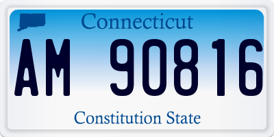 CT license plate AM90816