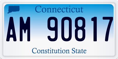 CT license plate AM90817