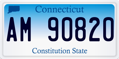 CT license plate AM90820