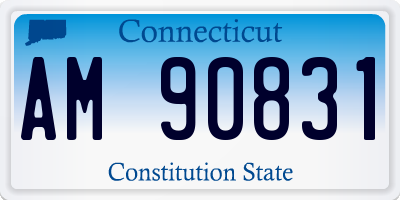 CT license plate AM90831