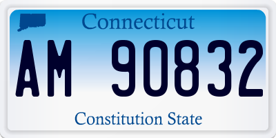CT license plate AM90832