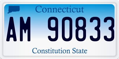 CT license plate AM90833