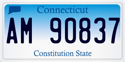 CT license plate AM90837