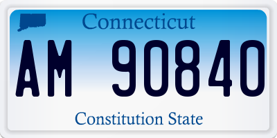 CT license plate AM90840