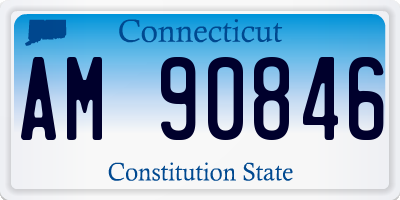 CT license plate AM90846