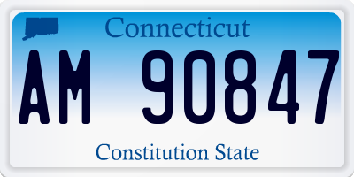 CT license plate AM90847