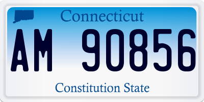 CT license plate AM90856