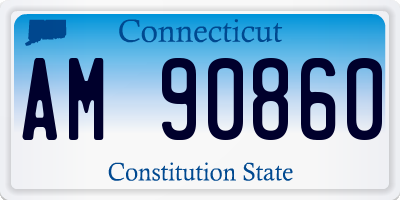 CT license plate AM90860