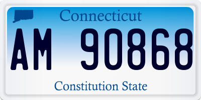 CT license plate AM90868