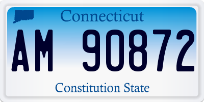 CT license plate AM90872