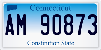 CT license plate AM90873