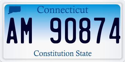 CT license plate AM90874