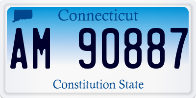 CT license plate AM90887