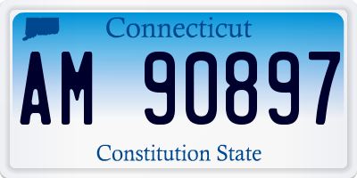CT license plate AM90897