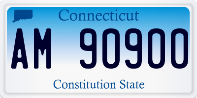 CT license plate AM90900