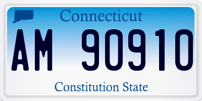 CT license plate AM90910